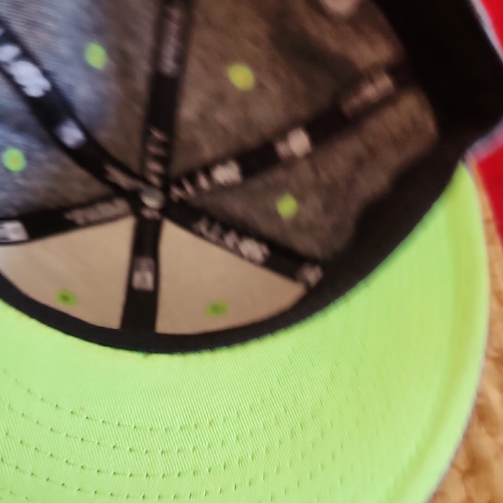 New Era Gray Cap Green Details Size 7 3/8 - Picture 6 of 10